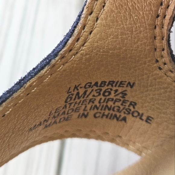 Lucky Brand Gabrien Suede Espadrille Sandals in Blue and Tan Size 6 - Picture 10 of 10